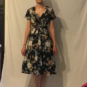 Floral wrap dress